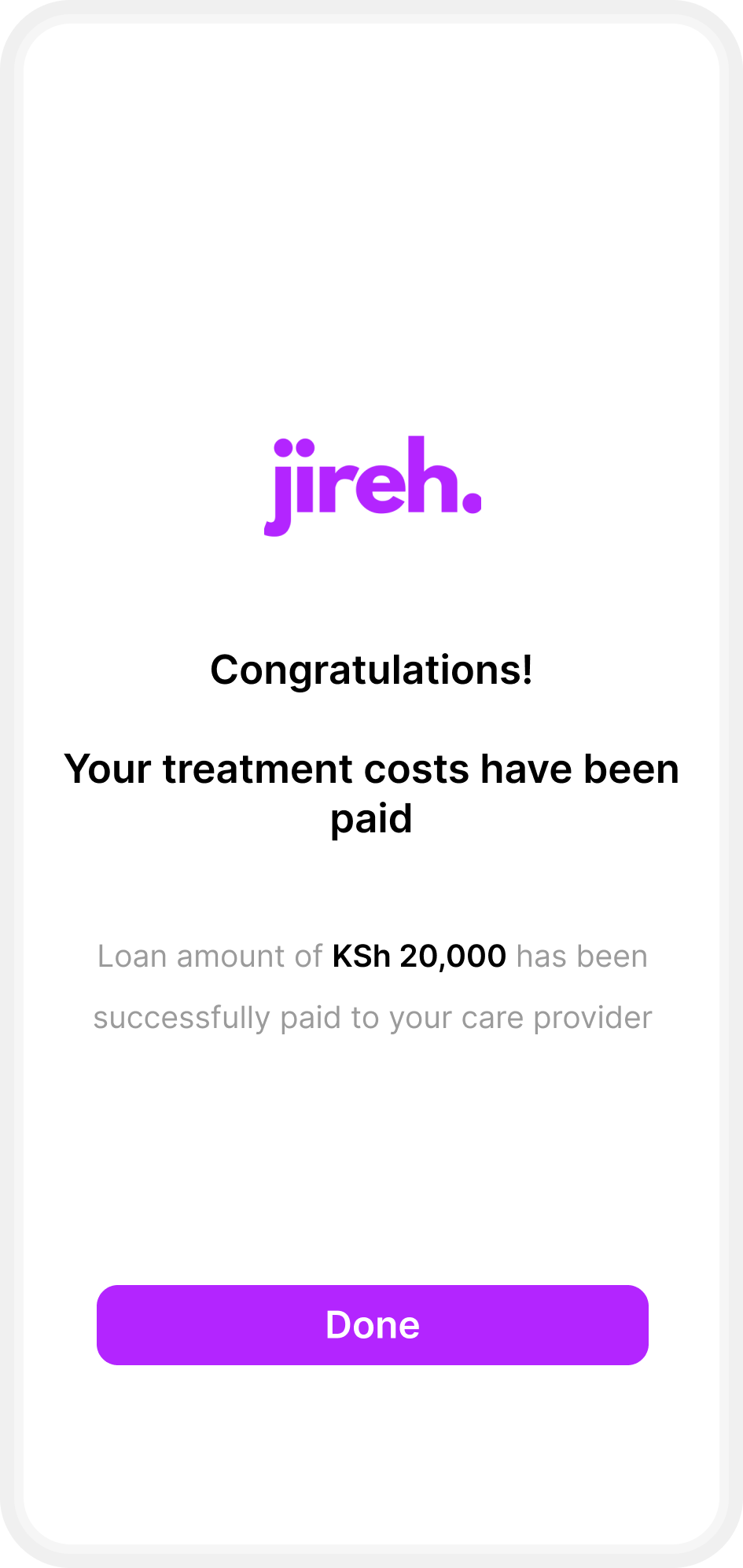 Jireh Health Membership App Interface